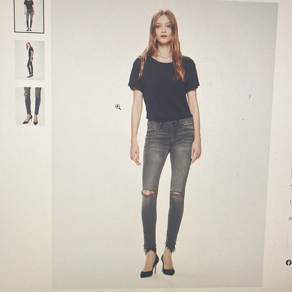 Mother denim- high waisted looker dagger ankle gray- a lacey saloon size 31 - Picture 1 of 12